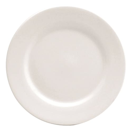 Plato Oneida® Buffalo® China, 8-1/8 in, Blanco Brillante con Borde Enrollado